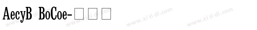 AgencyFB BoldConden字体转换